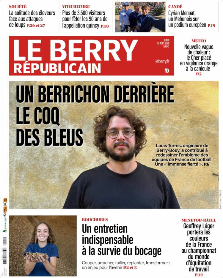 Portada de Berry Republicain (Francia)