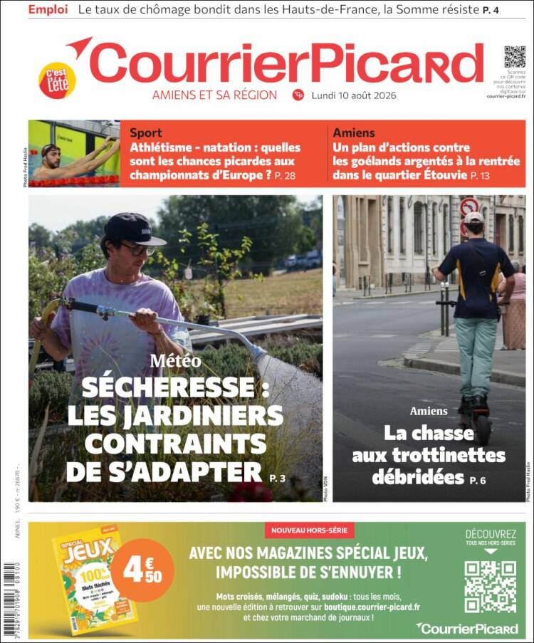 Portada de Courrier Picard (Francia)