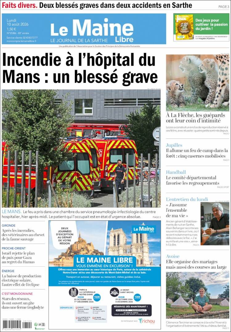 Portada de Le Maine Libre (Francia)