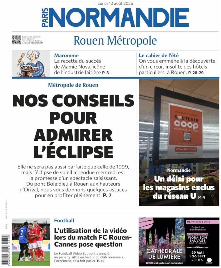 Portada de Paris Normandie (Francia)