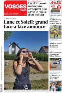 Portada de Vosges Matin (Francia)
