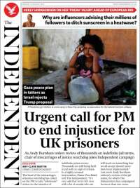 Portada de The Independent (Reino Unido)