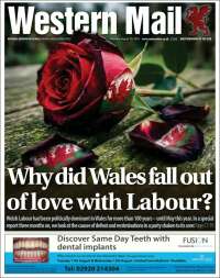 Portada de Western Mail (Reino Unido)