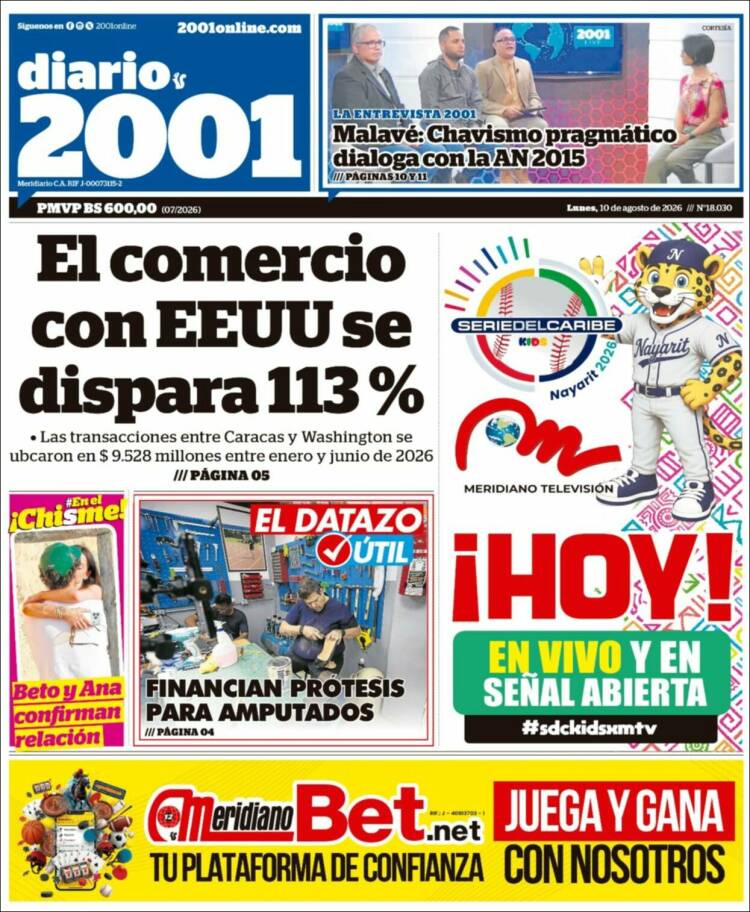 Portada de 2001 - Dosmiluno (Venezuela)