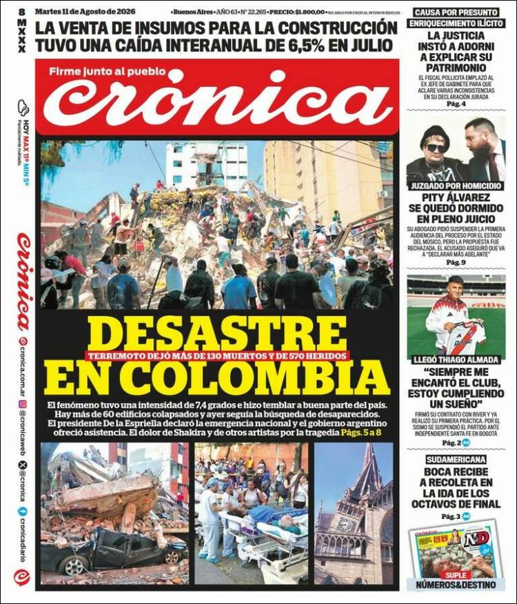 Portada de La Voz del Chaco (Argentina)