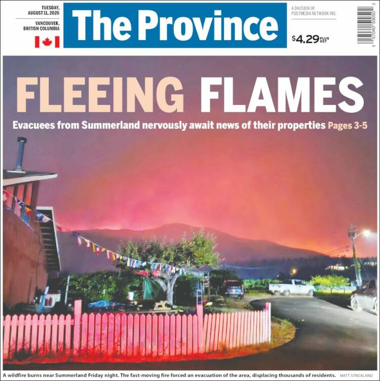 Portada de The Province (Canad&aacute;)