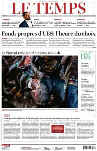 Portada de Le Matin (Suiza)