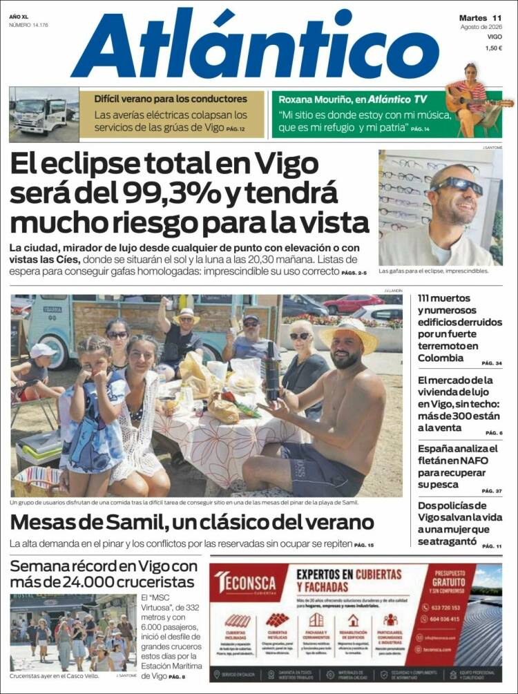 Portada de Atlántico Diario (Espa&ntilde;a)