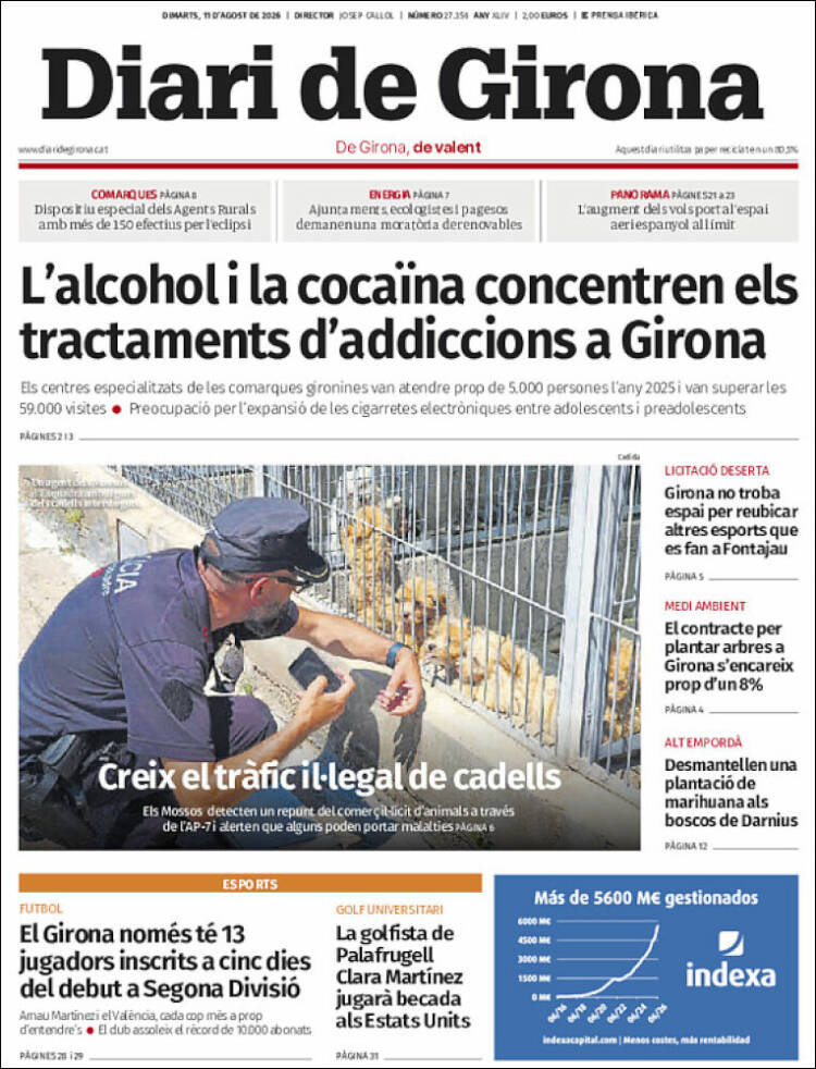 Portada de Diari de Girona (Espa&ntilde;a)