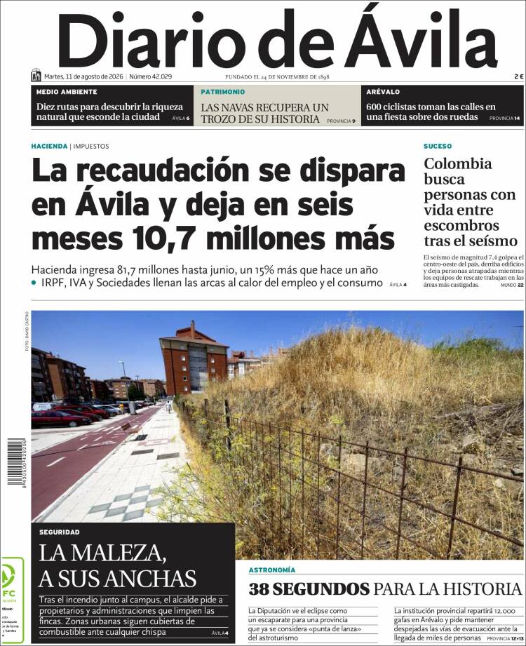 Portada de Diario de Ávila (Espa&ntilde;a)