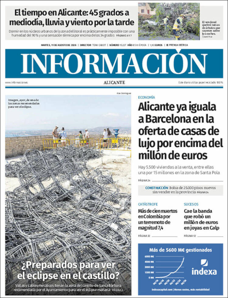 Portada de Diario Información (Espa&ntilde;a)