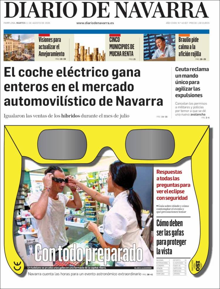 Portada de Diario de Navarra (Espa&ntilde;a)