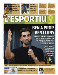 Portada de L'Esportiu (Espa&ntilde;a)