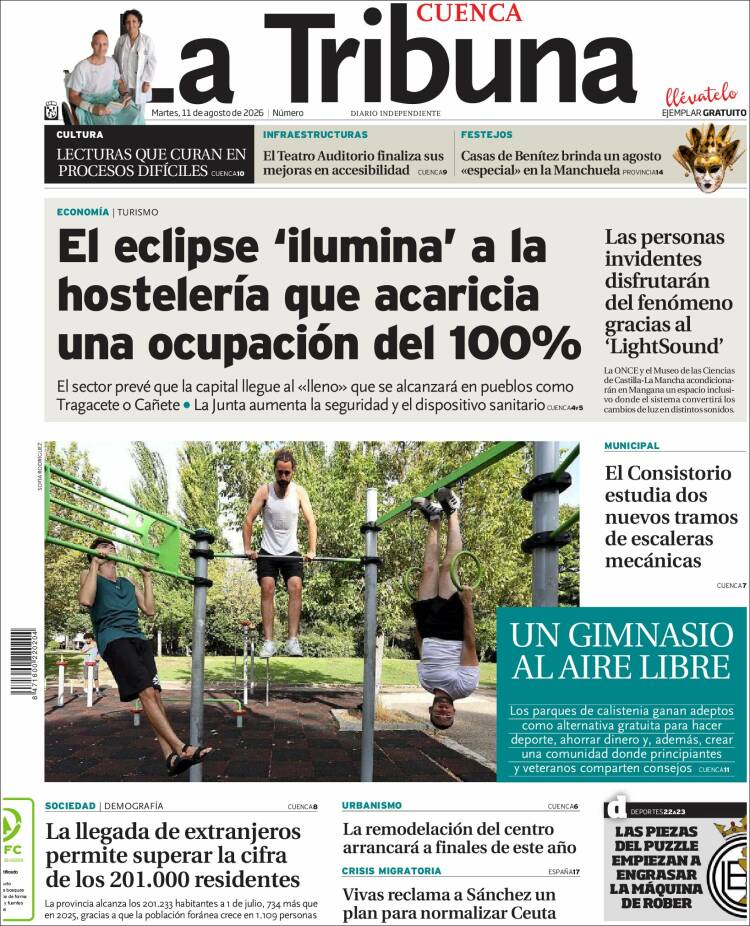 Portada de La Tribuna de Cuenca (Espa&ntilde;a)