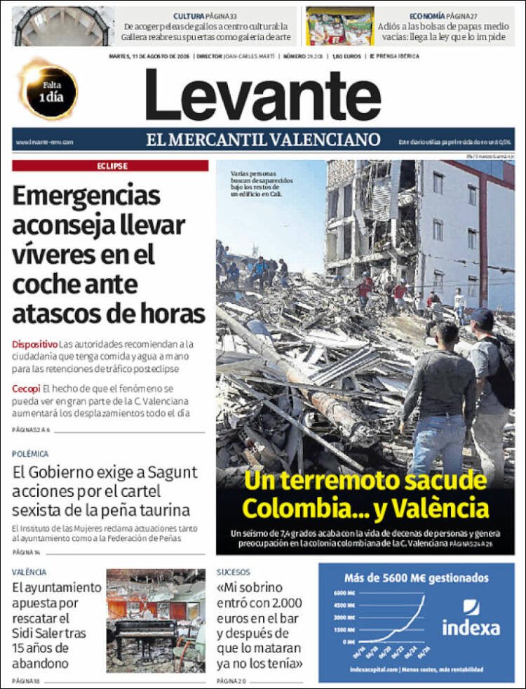 Portada de Levante (Espa&ntilde;a)