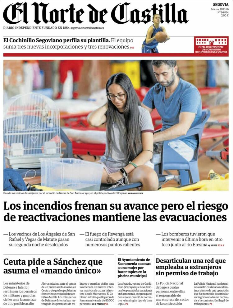 Portada de Norte de Castilla - Segovia (Espa&ntilde;a)