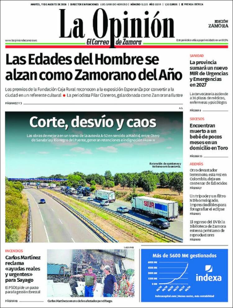 Portada de La Opinión - El Correo de Zamora (Espa&ntilde;a)