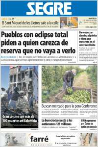 Portada de Segre  (Espa&ntilde;a)