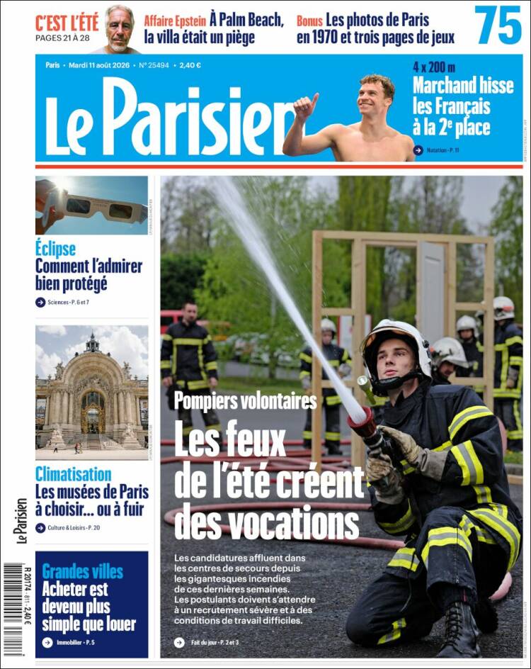 Portada de Le Parisien (Francia)