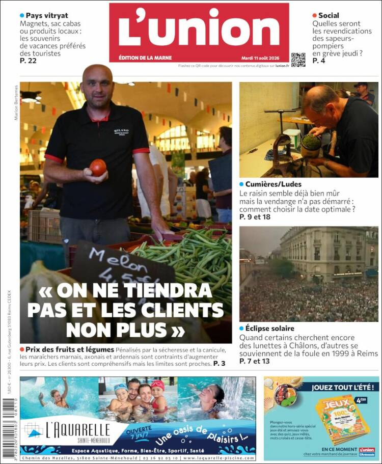 Portada de L'Union (Francia)