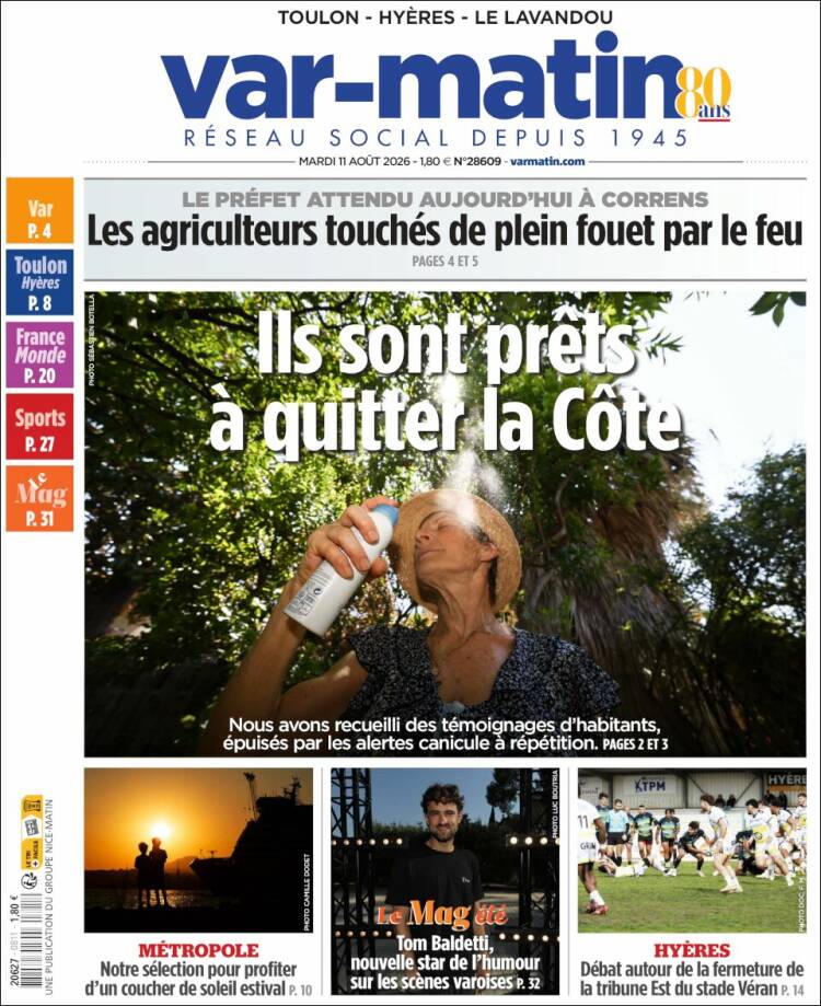 Portada de Var-Matin (Francia)