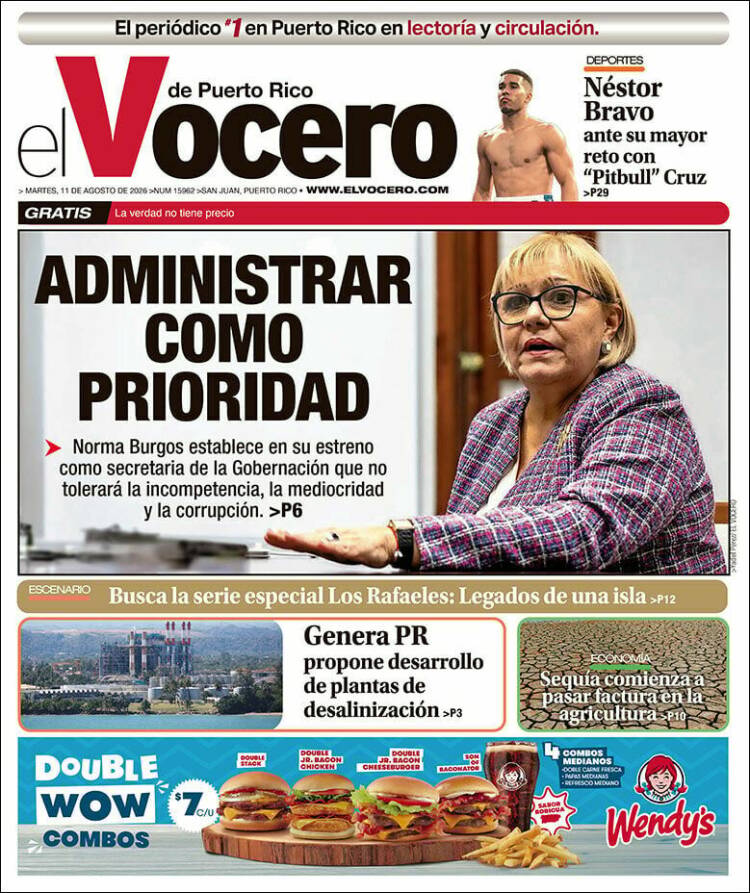Portada de Vocero (Puerto Rico)