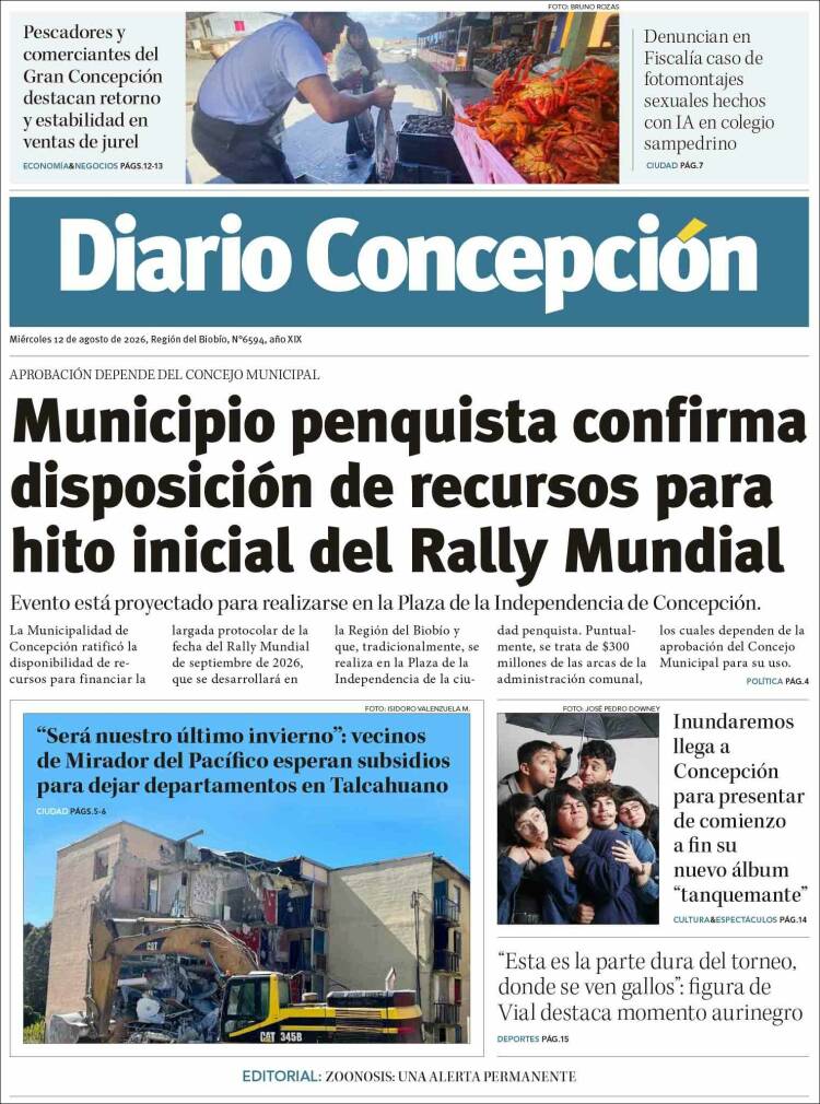Portada de Diario de Concepción (Chile)