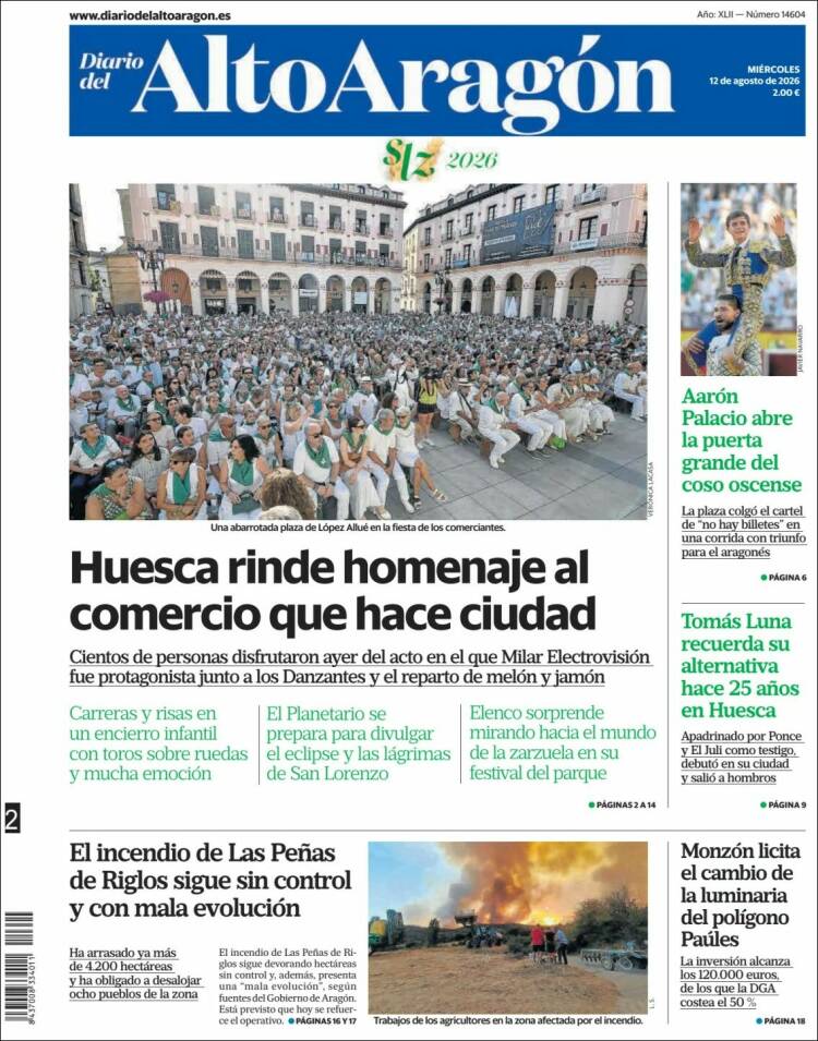 Portada de Diario del AltoAragón (Espa&ntilde;a)