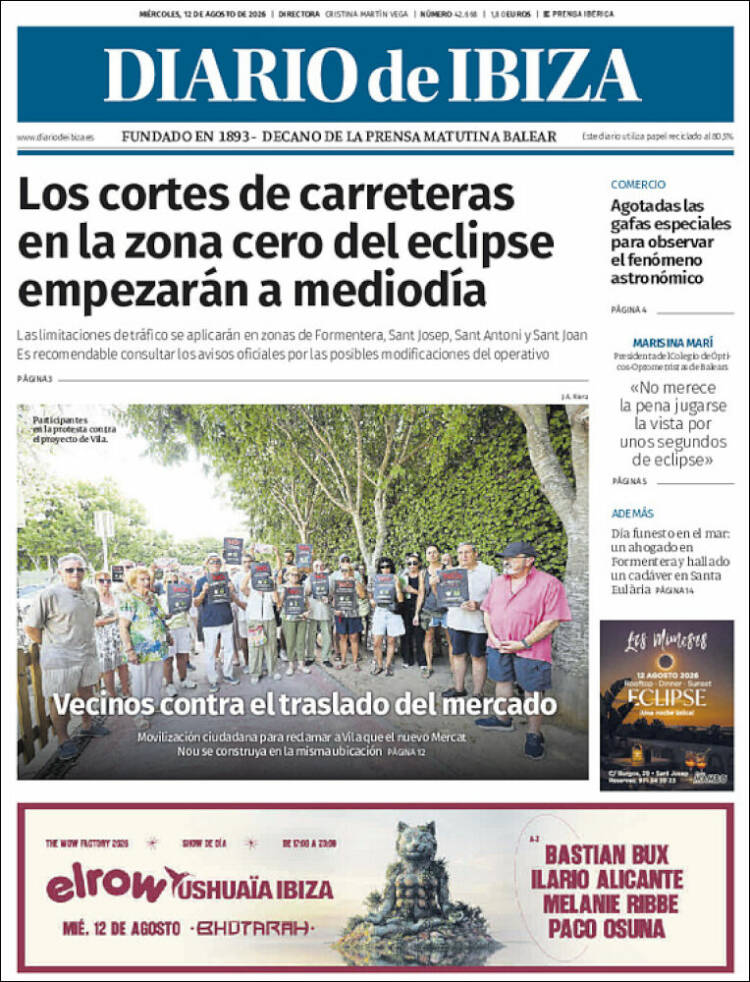 Portada de Diario de Ibiza (Espagne)