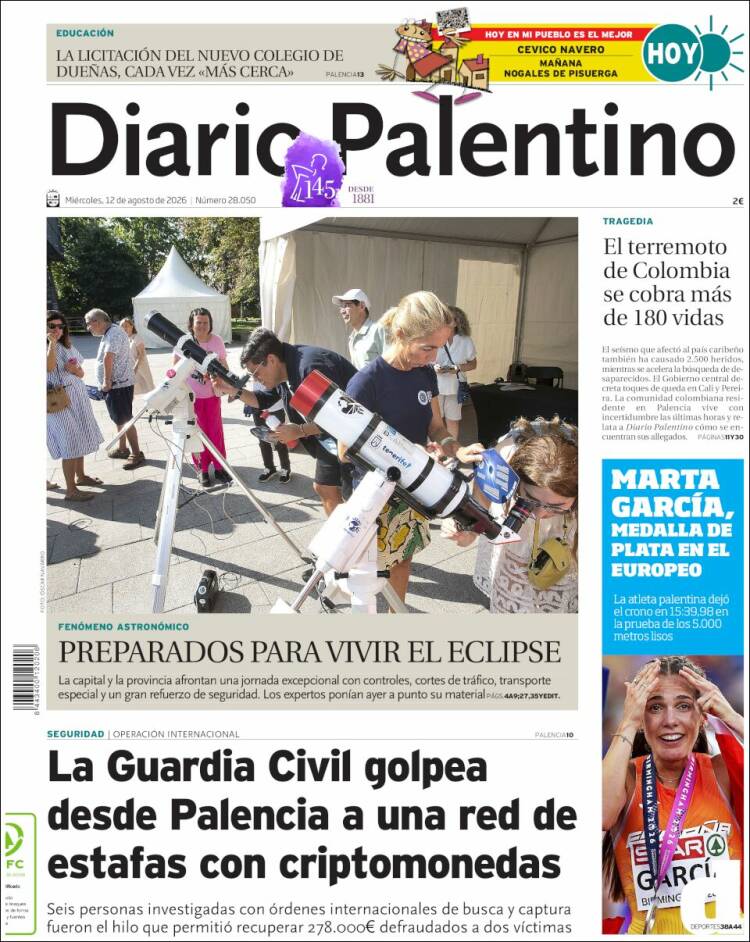 Portada de Diario Palentino (Espa&ntilde;a)