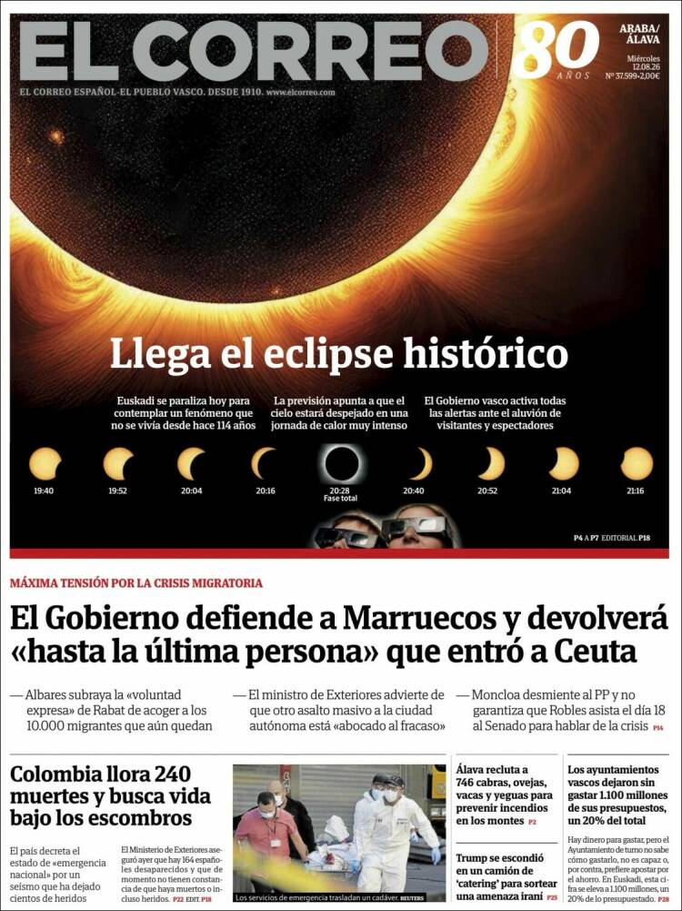 Portada de El Correo - Álava (Espa&ntilde;a)