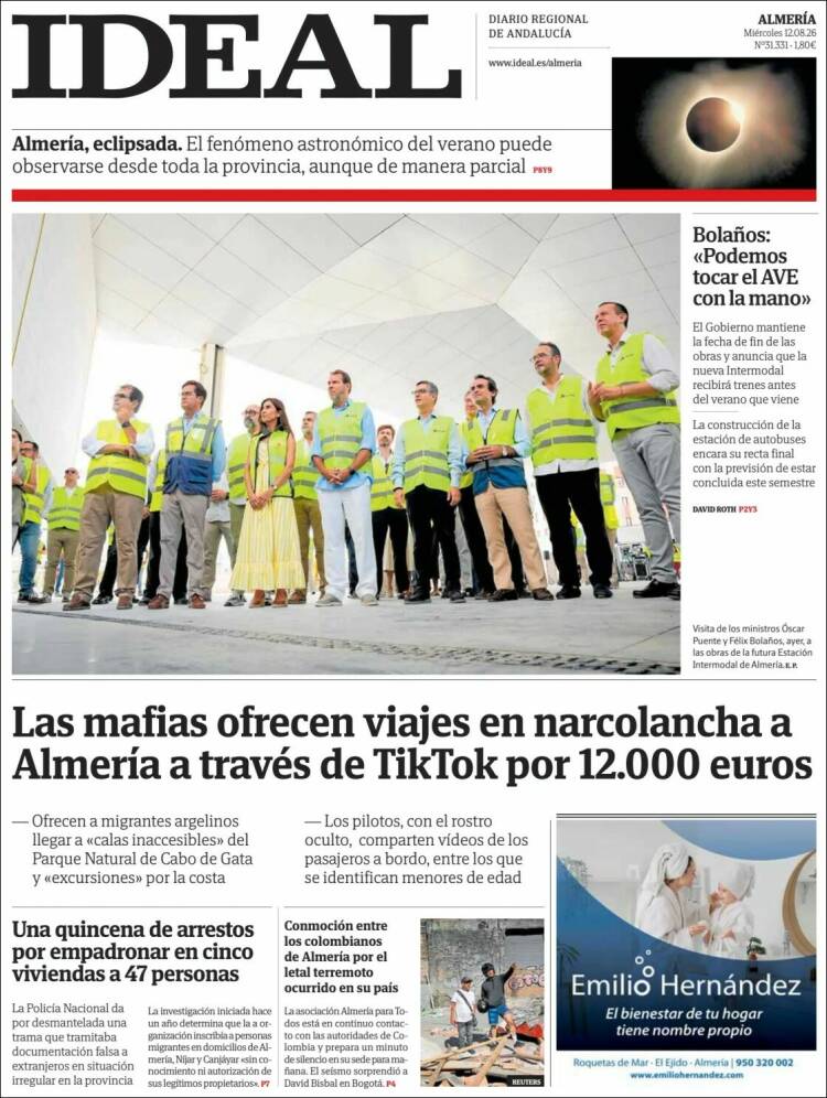 Portada de Ideal Almeria (Espa&ntilde;a)