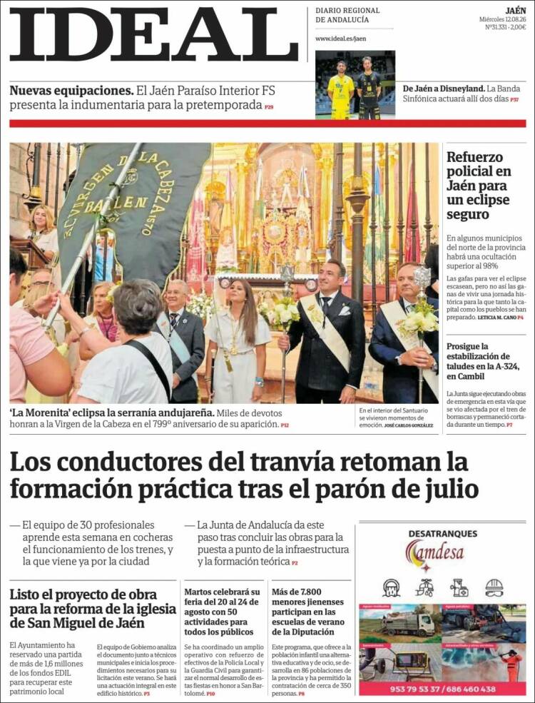 Portada de El Ideal de Jaén (Espa&ntilde;a)
