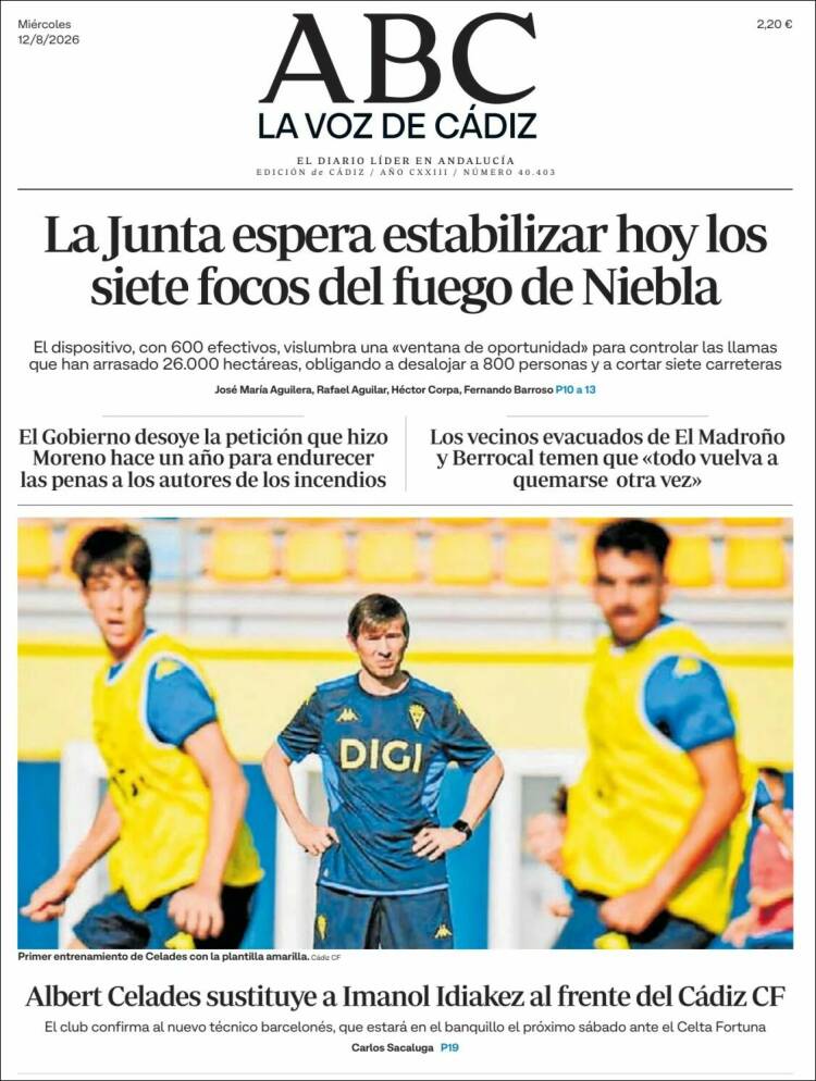 Portada de La Voz de Cádiz (Espa&ntilde;a)