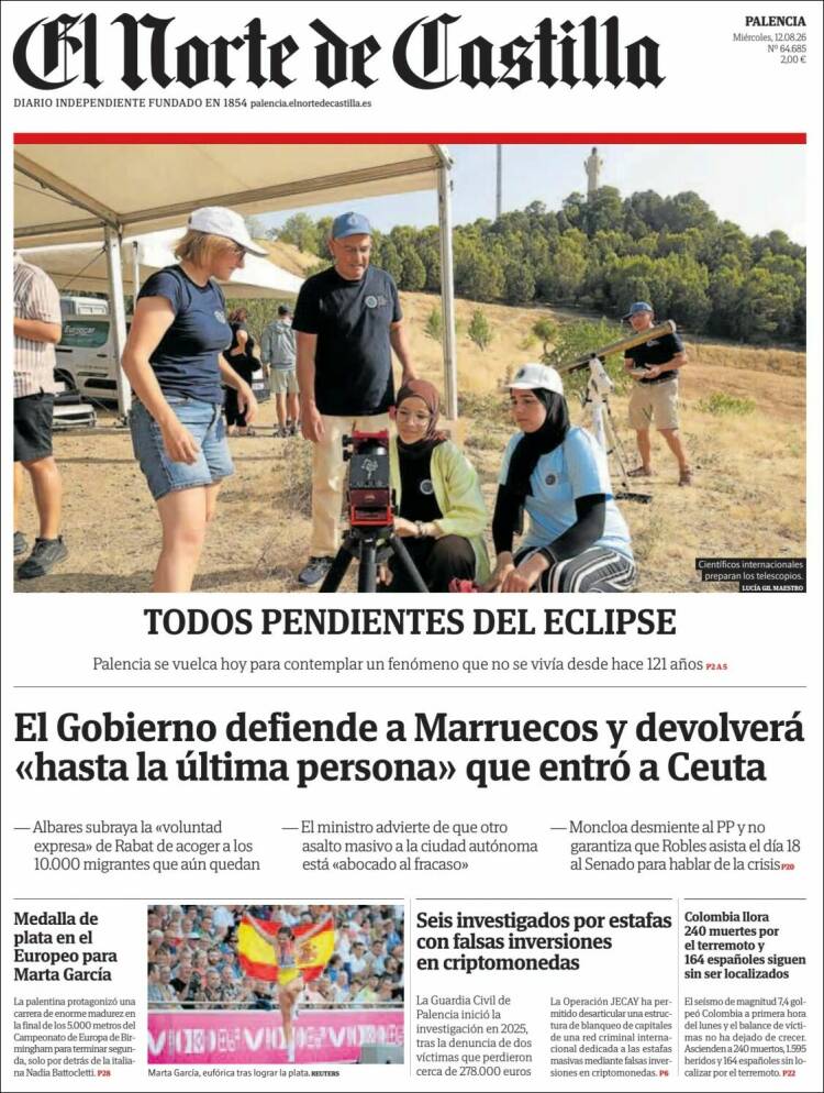 Portada de Norte de Castilla - Palencia (Espa&ntilde;a)