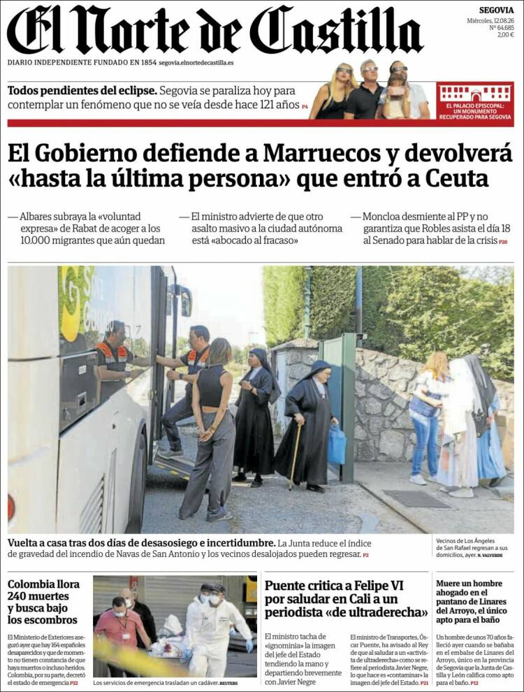 Portada de Norte de Castilla - Segovia (Espa&ntilde;a)