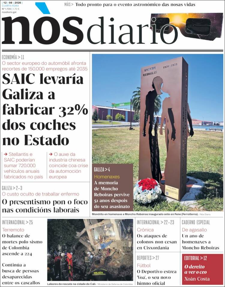 Portada de Nòs Diario (Espa&ntilde;a)