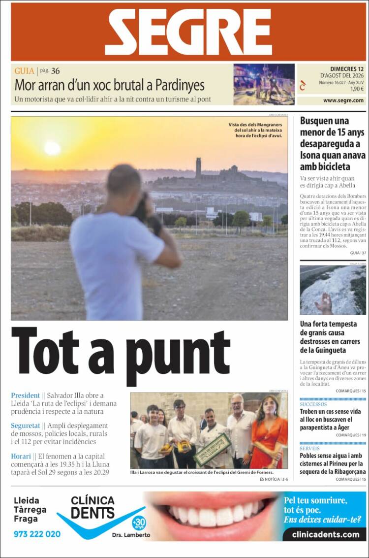 Portada de Segre (Espa&ntilde;a)