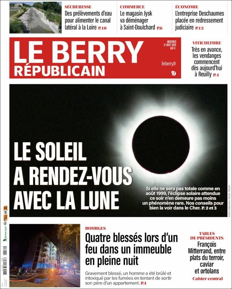 Portada de Berry Republicain (Francia)