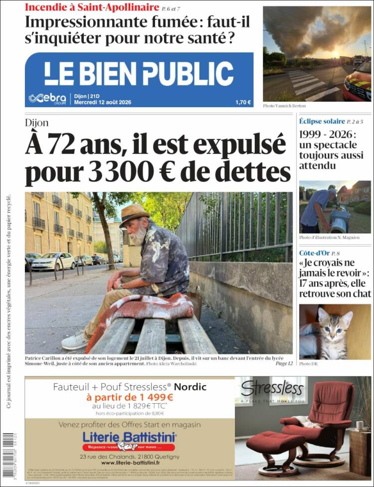 Portada de Le Bien Public (Francia)