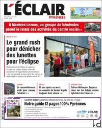 Portada de L'Eclair des Pyrénées (Francia)
