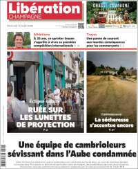 Portada de Libération Champagne (Francia)