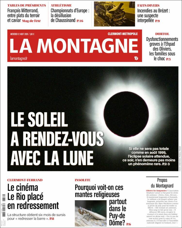 Portada de La Montagne (Francia)