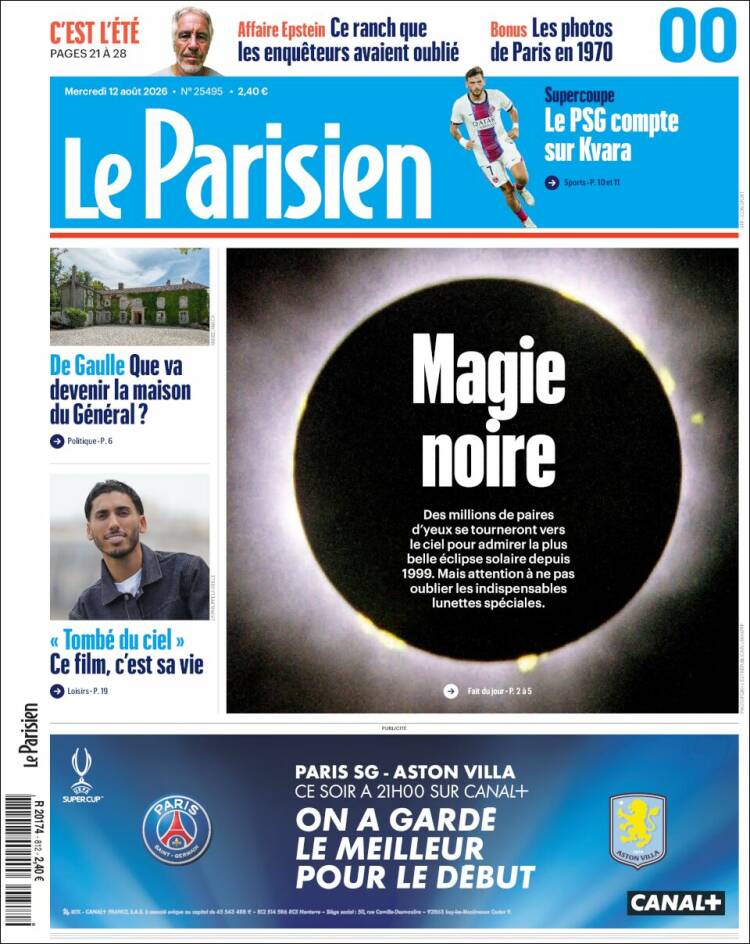 Portada de Le Parisien (Francia)