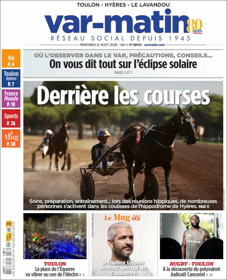 Portada de Var-Matin (Francia)