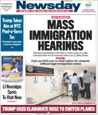 Portada de Newsday (USA)