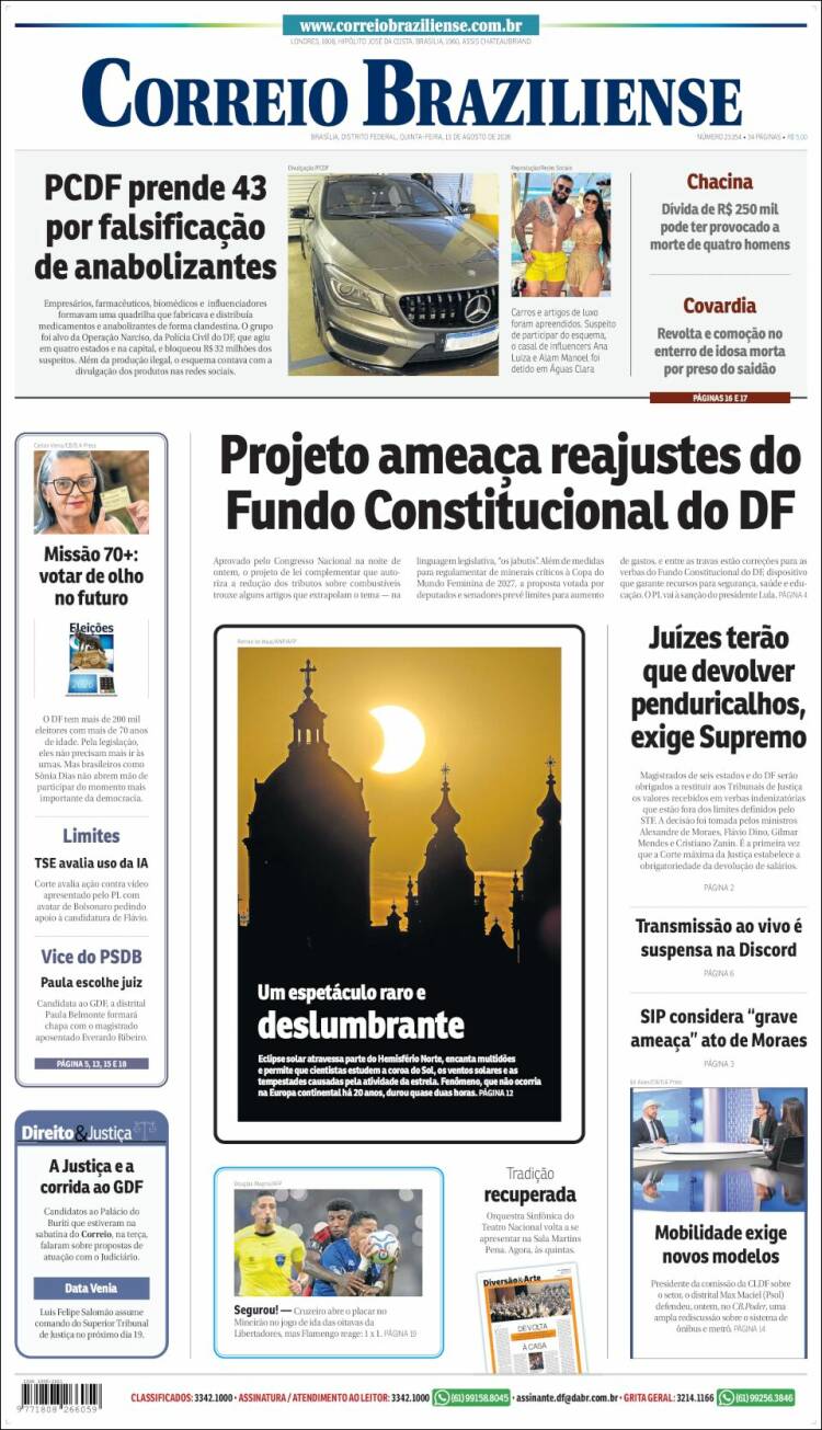 Portada de Correio Braziliense (Brasil)