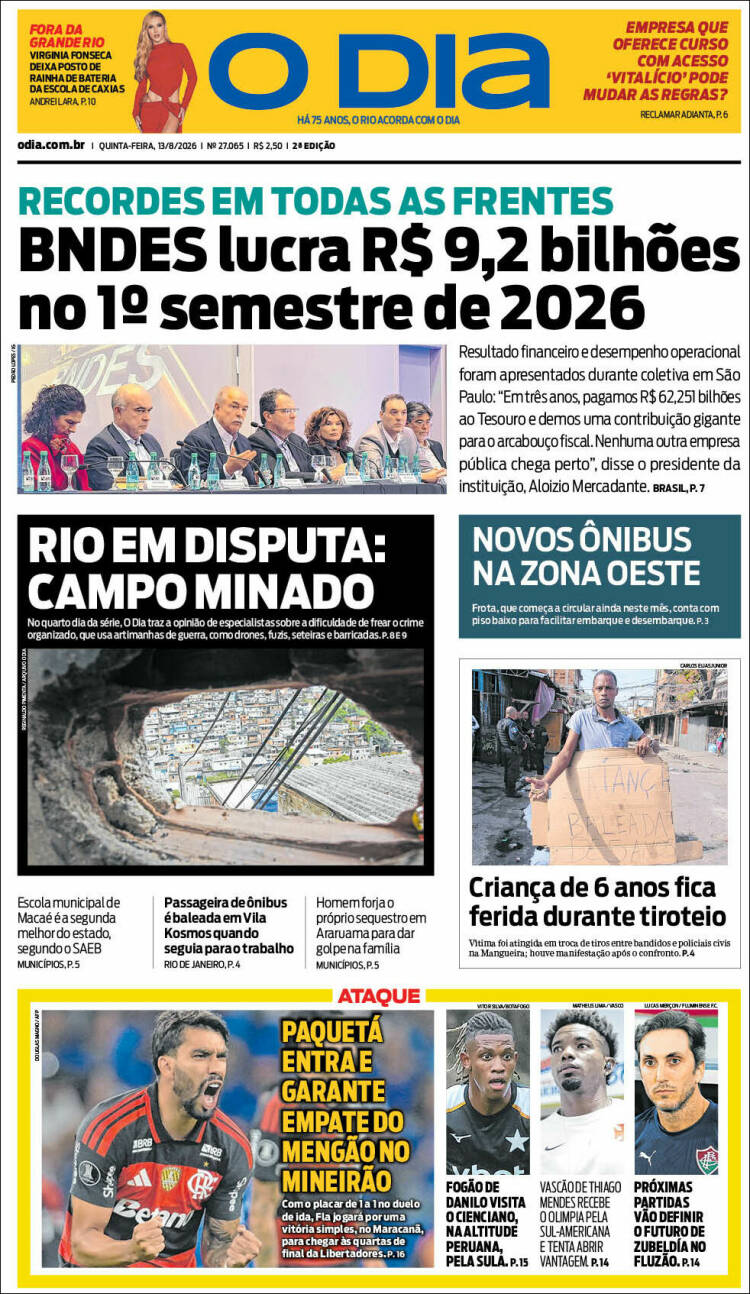 Portada de O Dia (Brasil)
