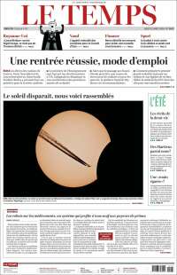 Portada de Le Matin (Suiza)