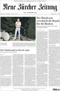Portada de Neue Zürcher Zeitung (Suiza)